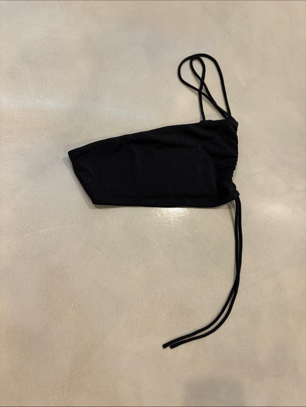 White Fox Boutique Black One-Shoulder Crop Top